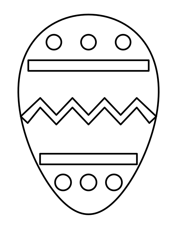 Easter egg coloring page