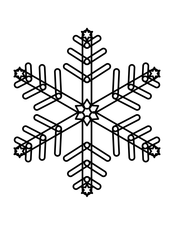 Snowflake coloring page