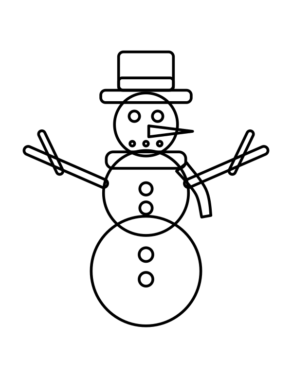 Snowman coloring page